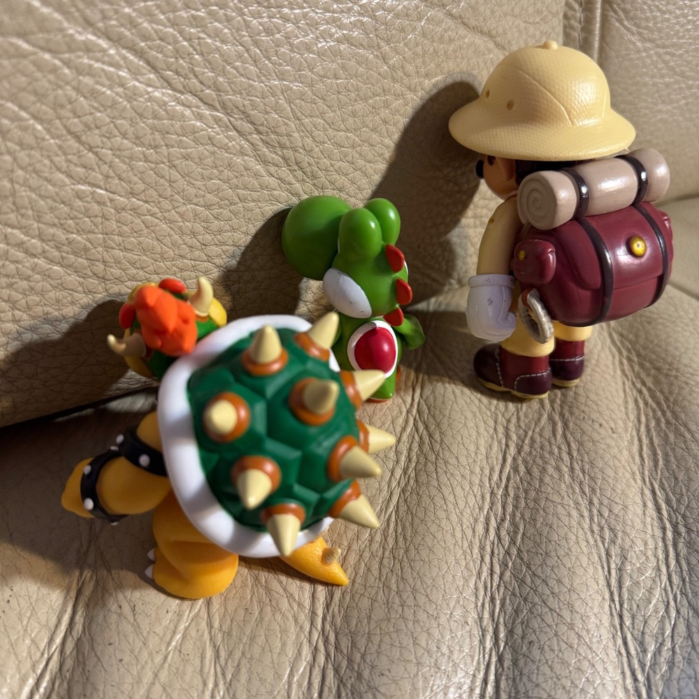 Nintendo Super Mario Odyssey Safari Mario Bowser Yoshi Action Figure Lot - Picture 5 of 7